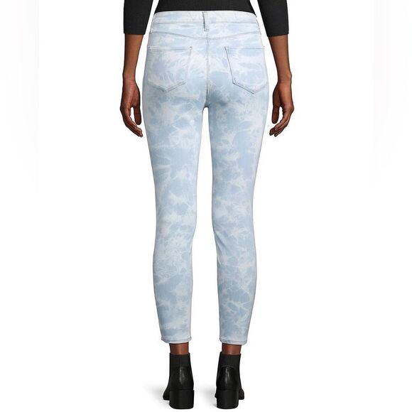 NWOT L'AGENCE Margot Tie-Dye High-Rise Skinny Jeans in Abyss - Picture 2 of 2